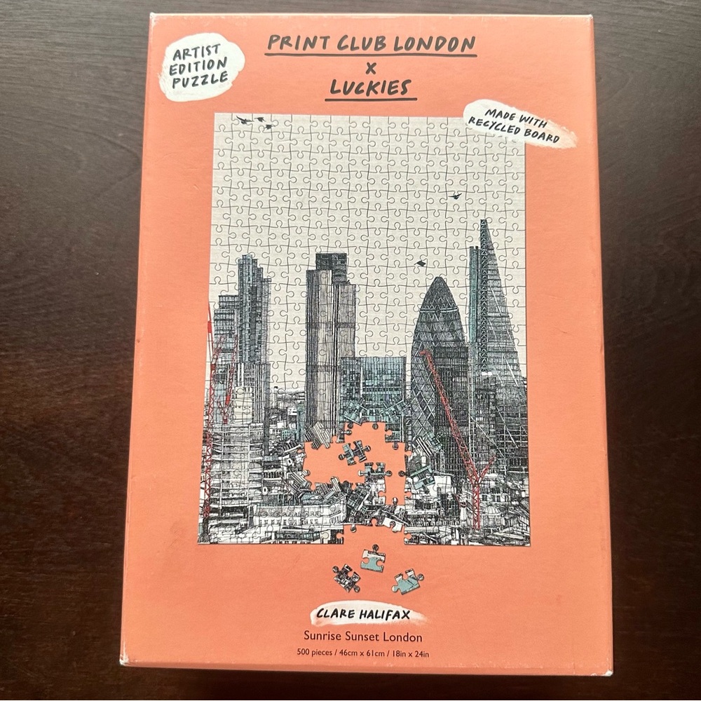 Claire Halifax Sunrise Sunset London 500 Piece Puzzle
